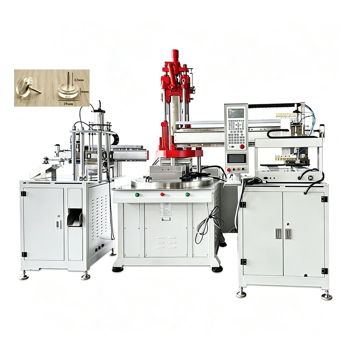 User-provided photograph of the butterfly fastener automation equipment
